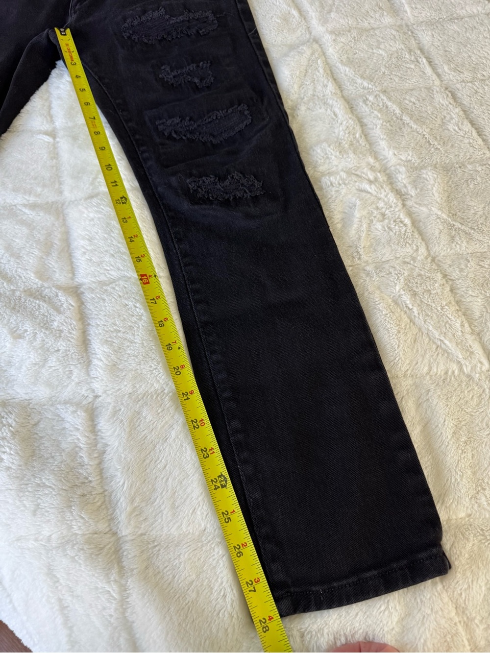 Waimea Distressed Black Men's Skinny Jeans - Picture 12 of 12